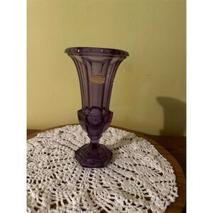 Vintage Alexandrite German Crystal Vase Purple Color-Changing Design